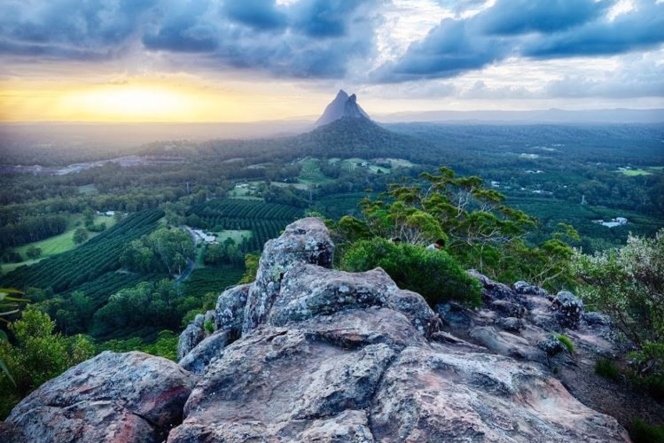 Paramedics say the climber suffered a "significant fall" at Mount Ngungun on Queensland's Sunshine Coast.