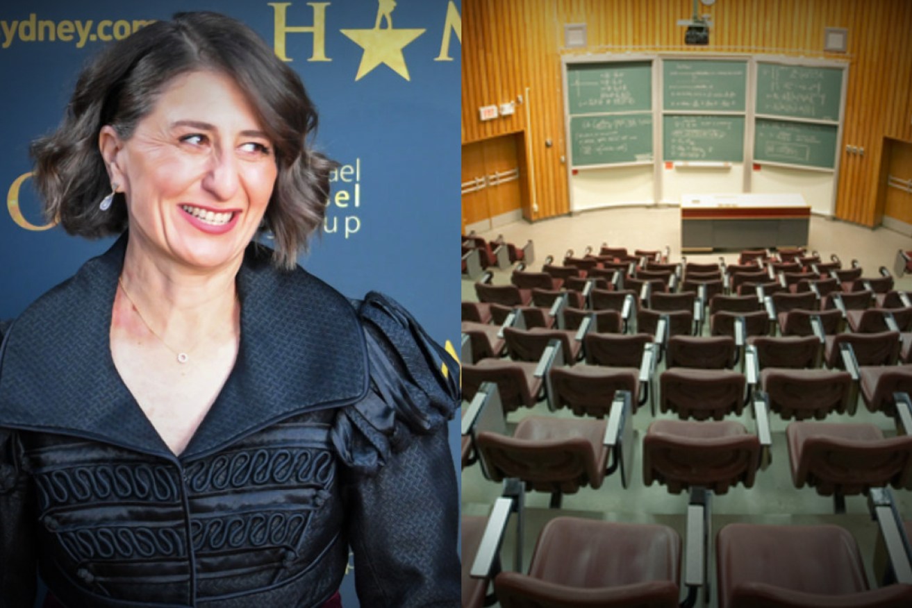 Spot the difference? Kerri Sackville wonders why theatre fans can gather for <i>Hamilton</i> but her son can’t attend lectures.