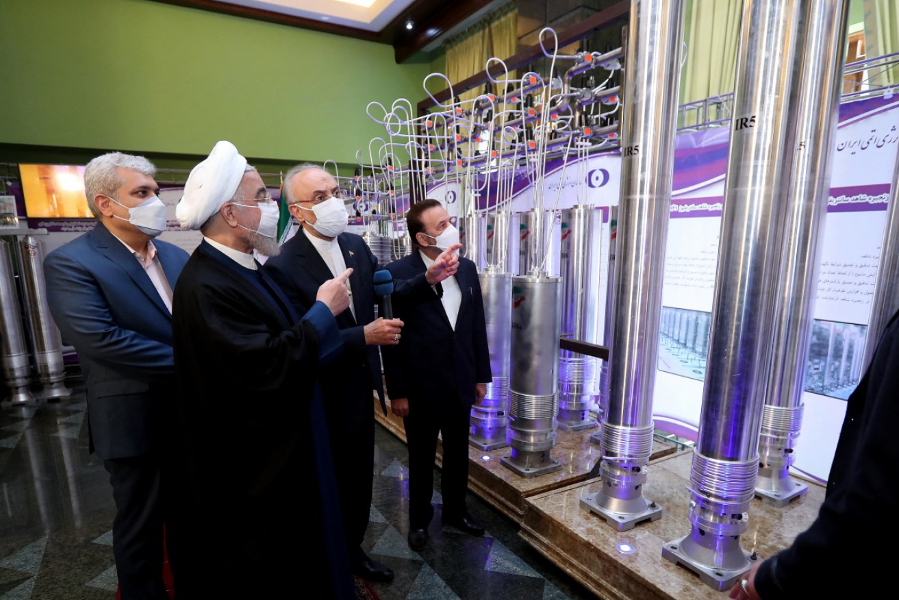 Supreme Leader Ayatollah Khamenei inspects the centrifuges enriching uranium to bomb-grade potency.