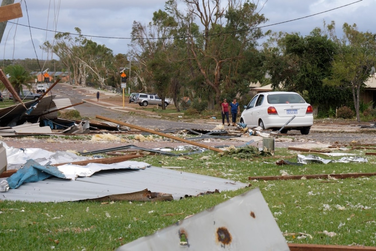 Residents woke to find widespread damage across the Kalbarri town site.
