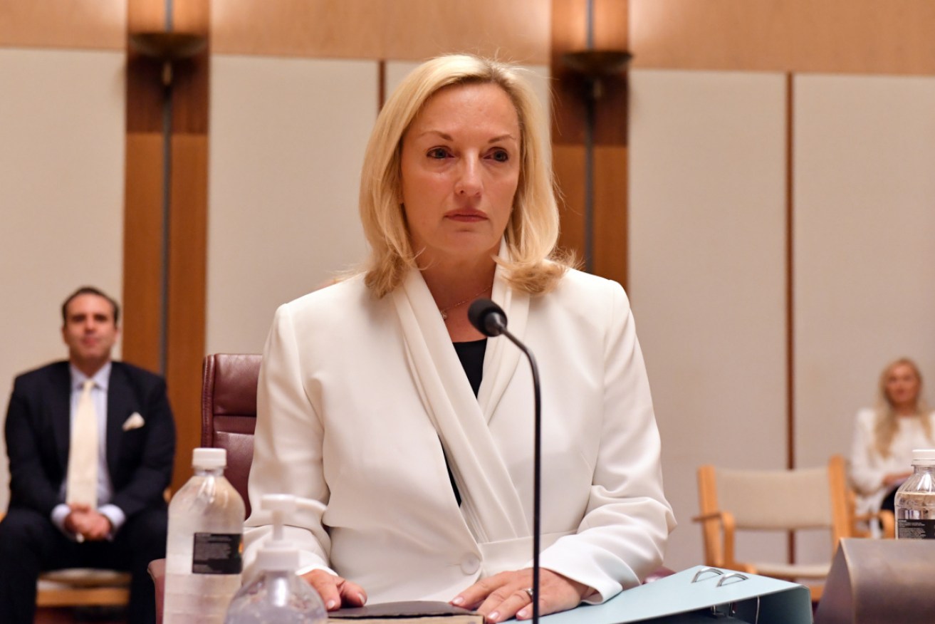 Christine Holgate before the Senate inquiry on Tuesday