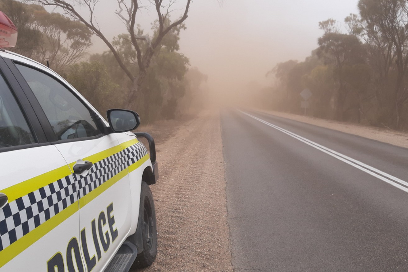 The dust made vision on the roads poor across South Australia on Tuesday afternoon.