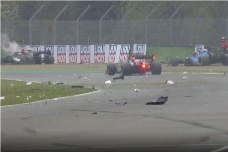 ‘Are you trying to kill us both?’: Massive F1 crash between George Russell and Valtteri Bottas