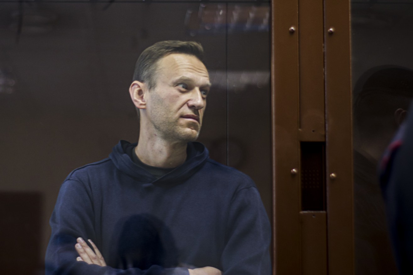 Russian opposition leader Alexei Navalny appeared in a Moscow court in February.