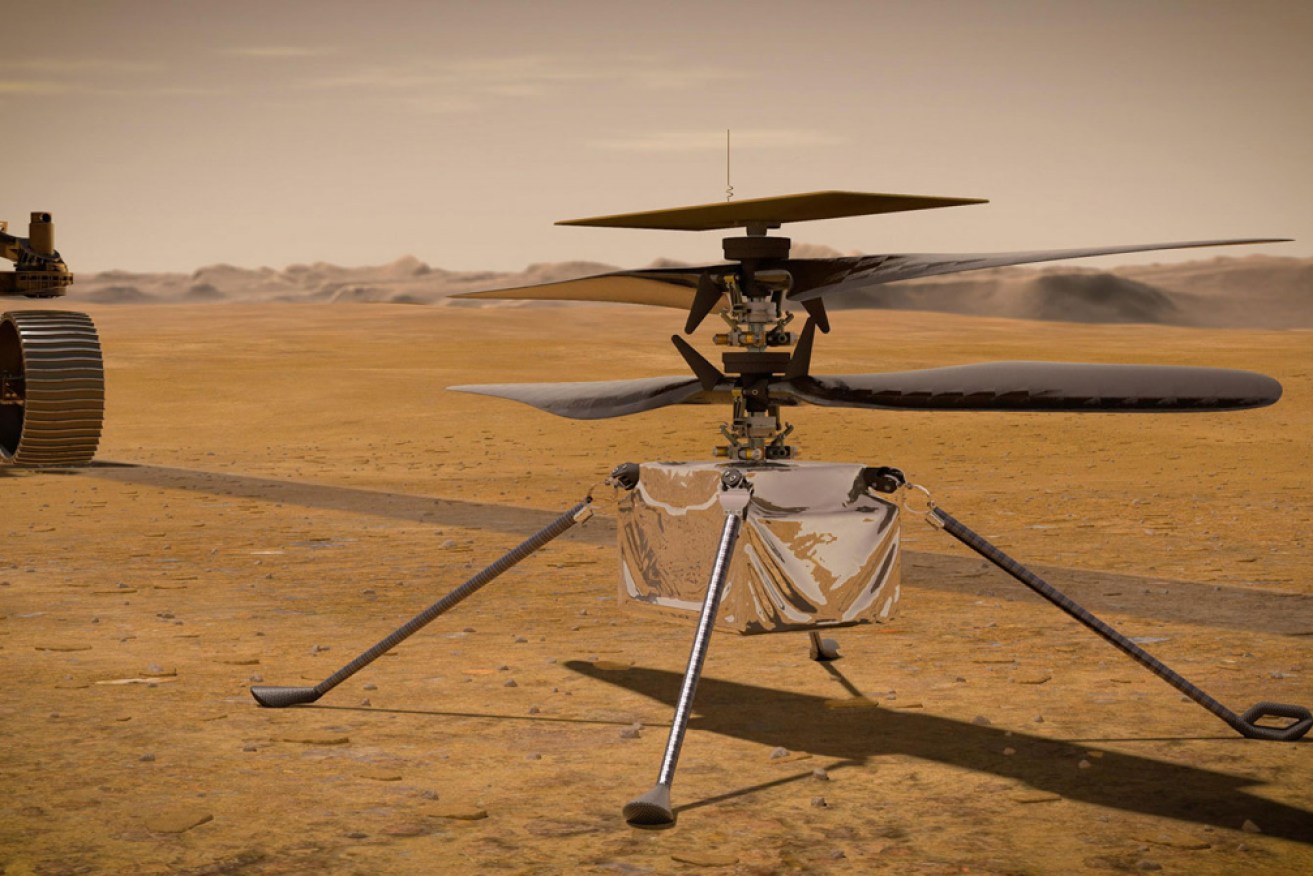 The helicopter landed on Mars in February after a 203-day journey from Earth.
