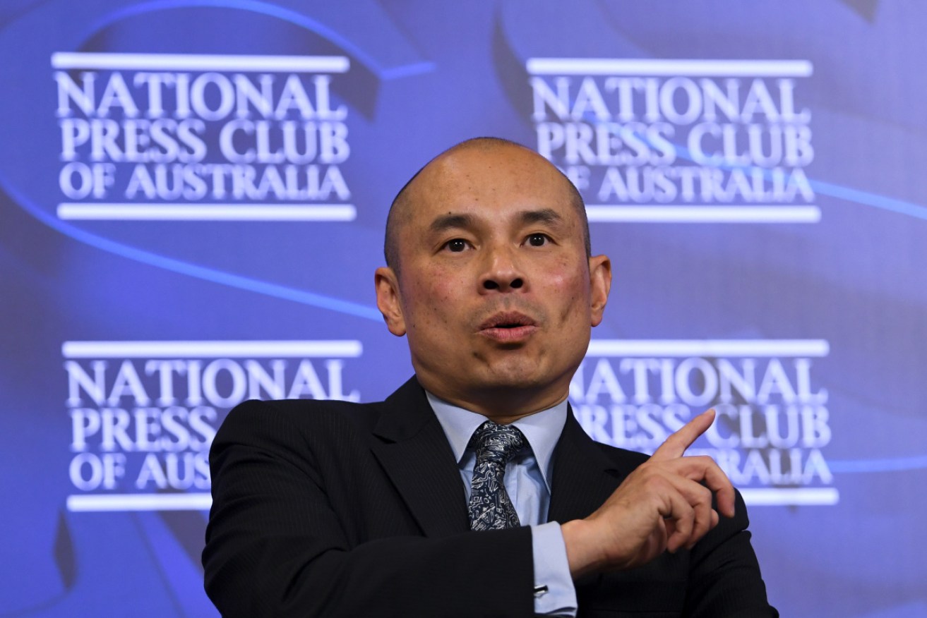 Deputy Head of Mission of the Chinese Embassy in Australia Wang Xining at the National Press Club on Wednesday.