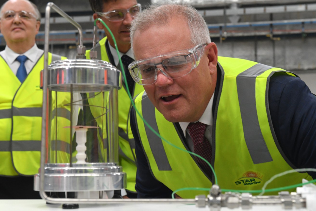 Scott Morrison visited a hydrogen plant on Wednesday.