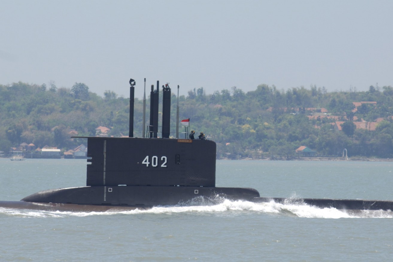 The missing sub at an Indonesian Navy event in East Java in 2014.