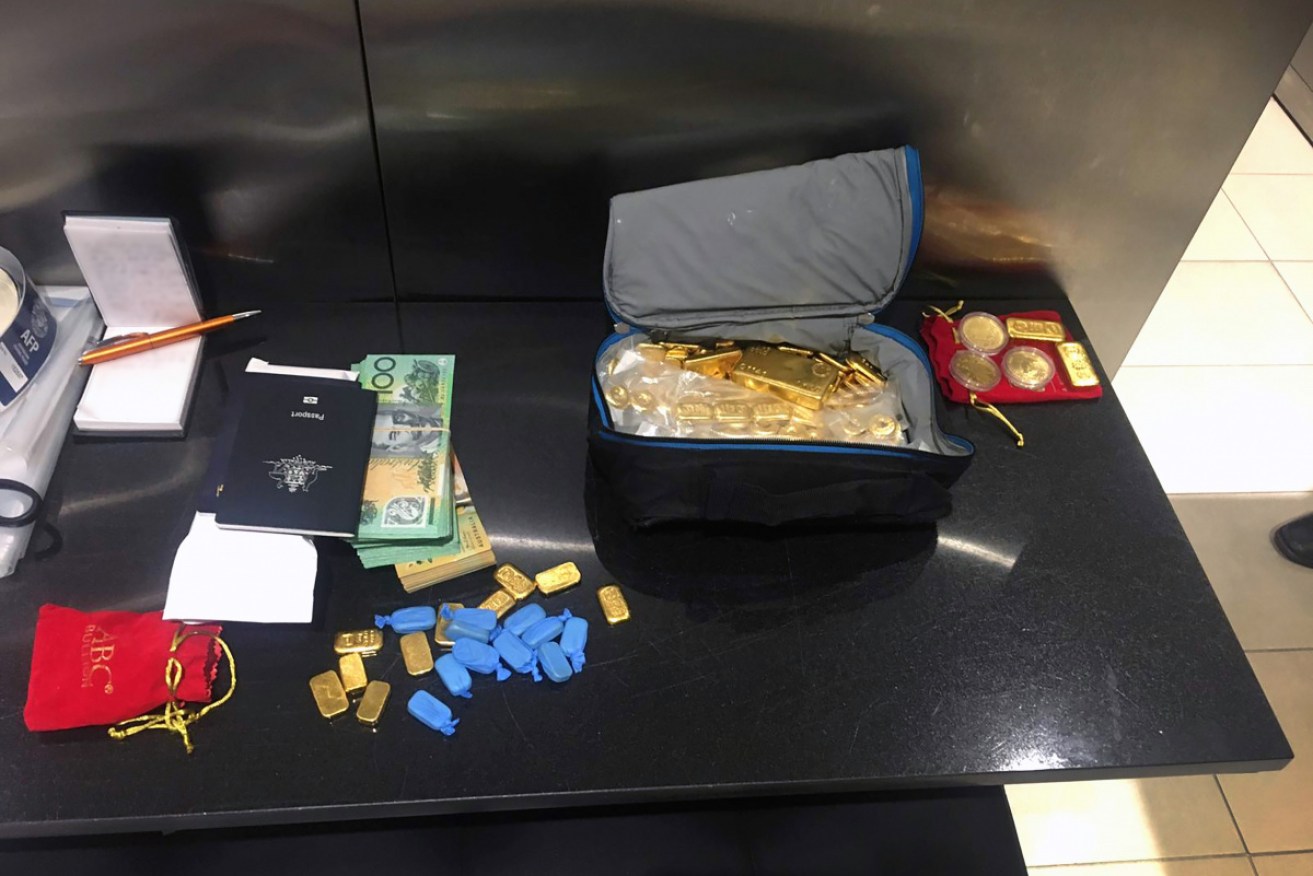 Police seized gold worth approximately $600,000.
