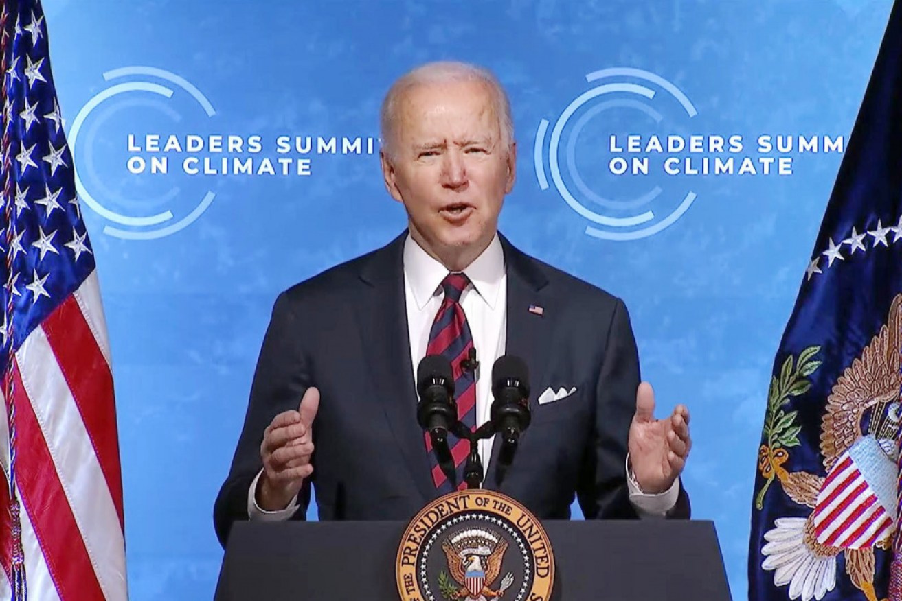 US President Joe Biden spoke at the virtual climate summit on Friday morning. 