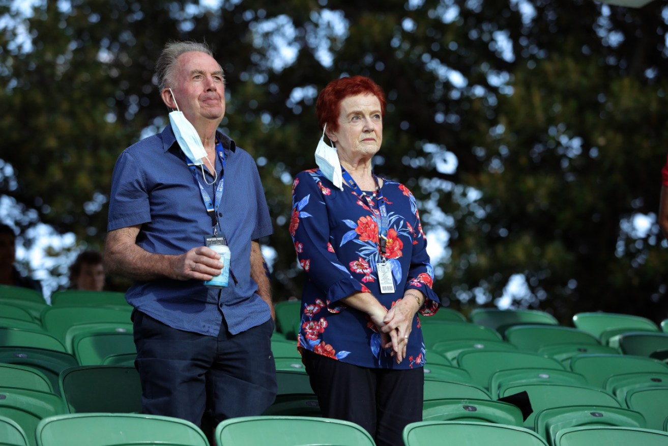 Spectators were told to wear masks at Friday night's Super Rugby match between the Western Force and Queensland Reds at HBF Park in Perth.