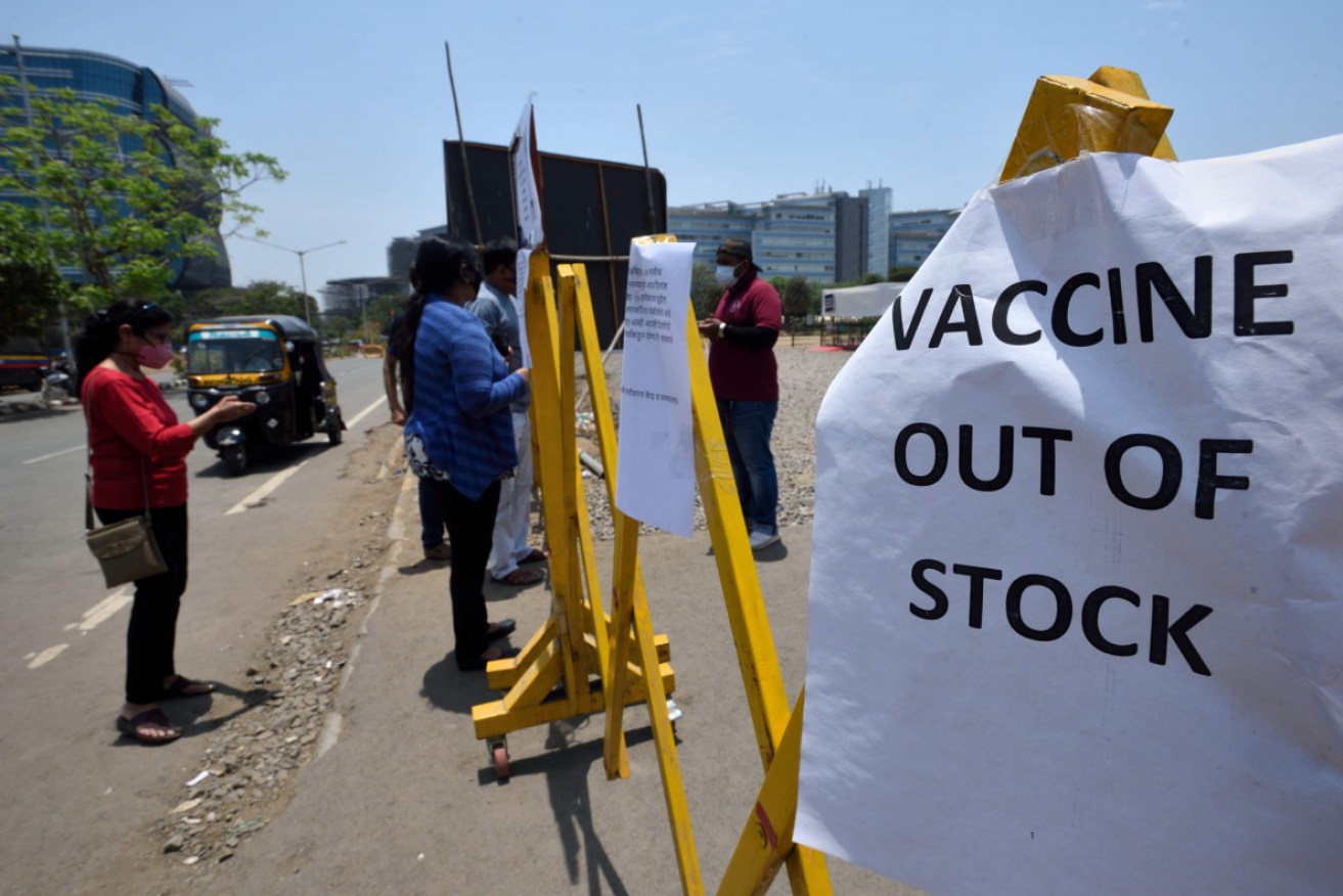 This vaccination centre in Mumbai was closed after it ran out of doses.