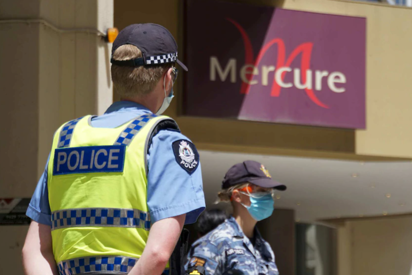 Perth and Peel went into the lockdown after a man contracted the virus while in quarantine at Perth's Mercure Hotel. 
