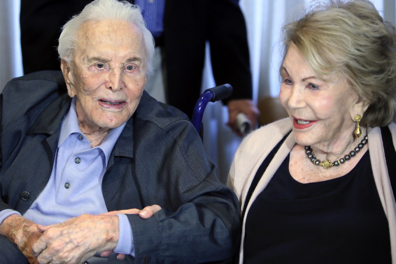 Anne and Kirk Douglas together in 2017.