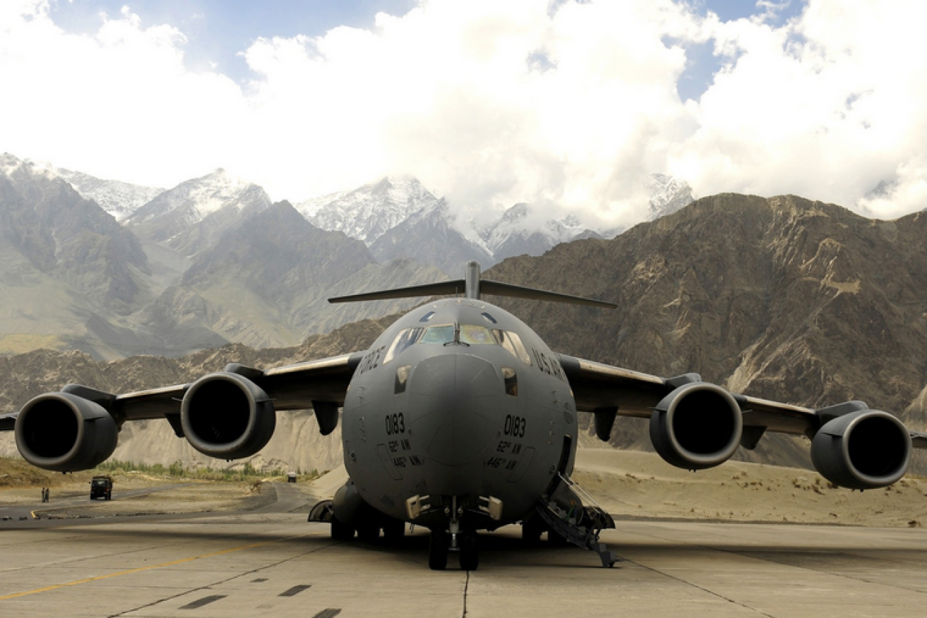 Gigantic C-17 cargo planes are shuttling equipment out of Afghanistan on a daily basis.