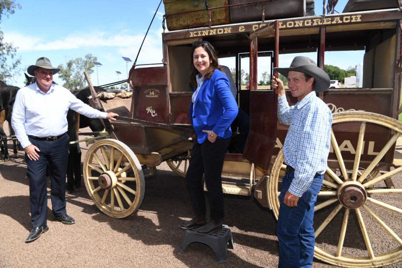 Annastacia Palaszczuk in Longreach on Tuesday.