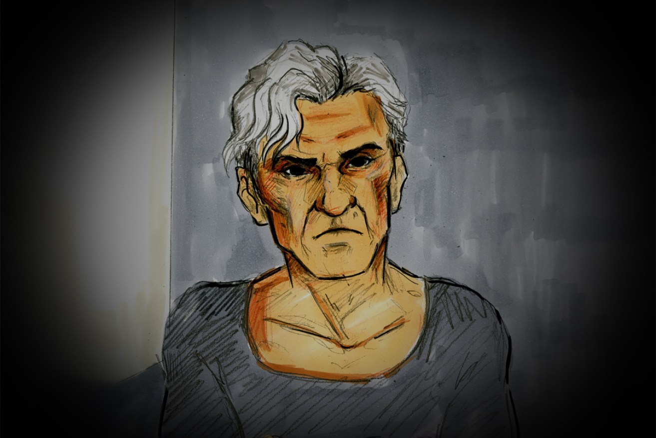 A court sketch of Dani Laidley. 