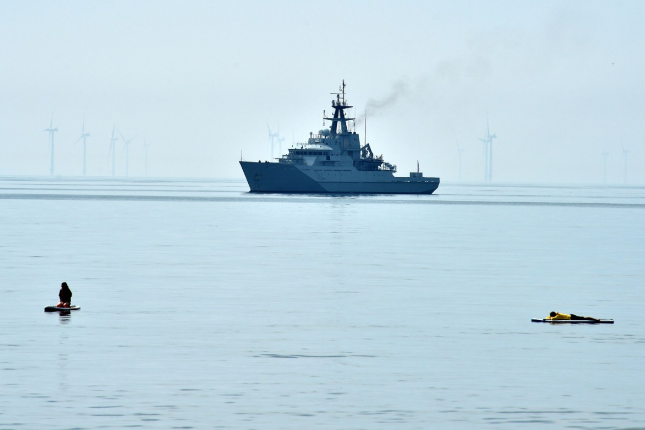 HMS Severn, an offshore patrol vessel of the British Royal Navy, has been sent to the Channel Island of Jersey. Photo: Getty