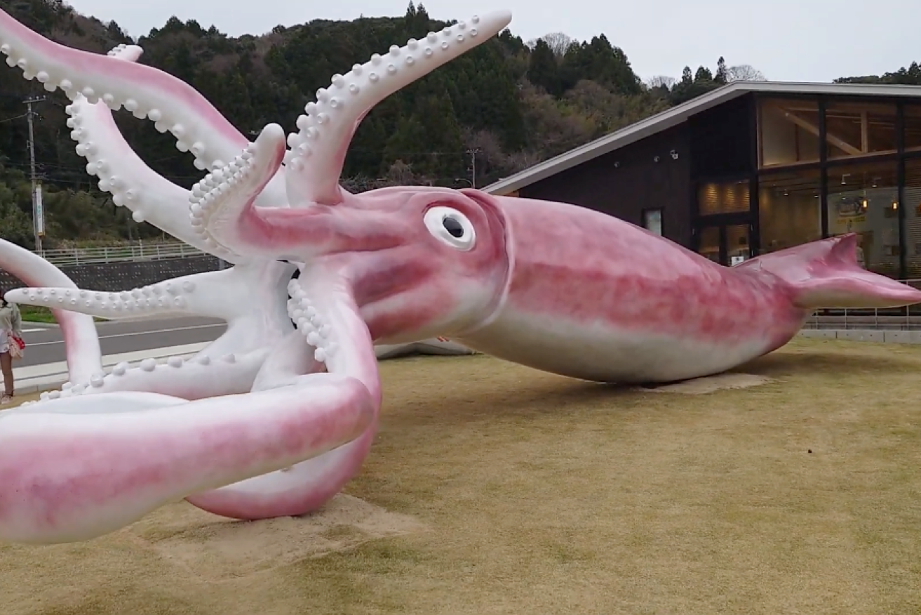 Love it or hate it, there's no denying Noto's COVID-funded giant squid statue is giant.