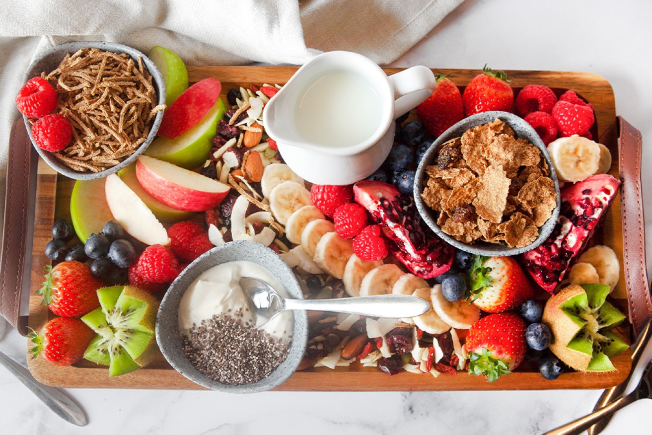 A fibre-rich breakfast board is a delicious and healthier start to the day. 