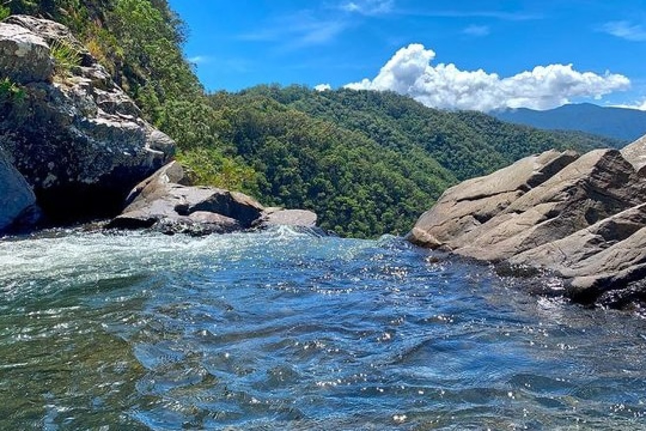 Windin Falls' natural 'infinity pool' that overlooks the lush rainforest has made it popular with thrill seekers and photographers.