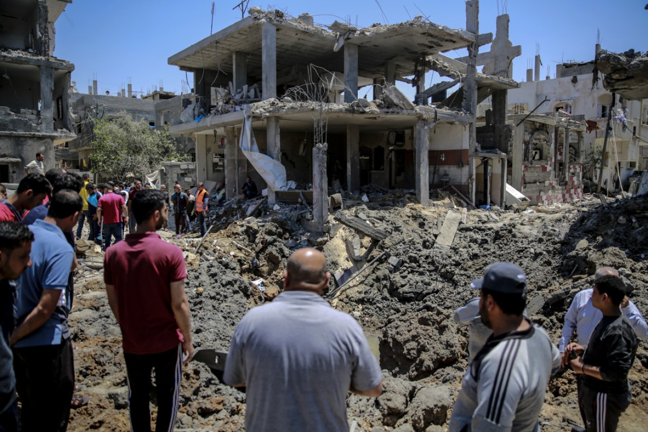 Scenes of devastation in Gaza after Israeli airstrikes. 