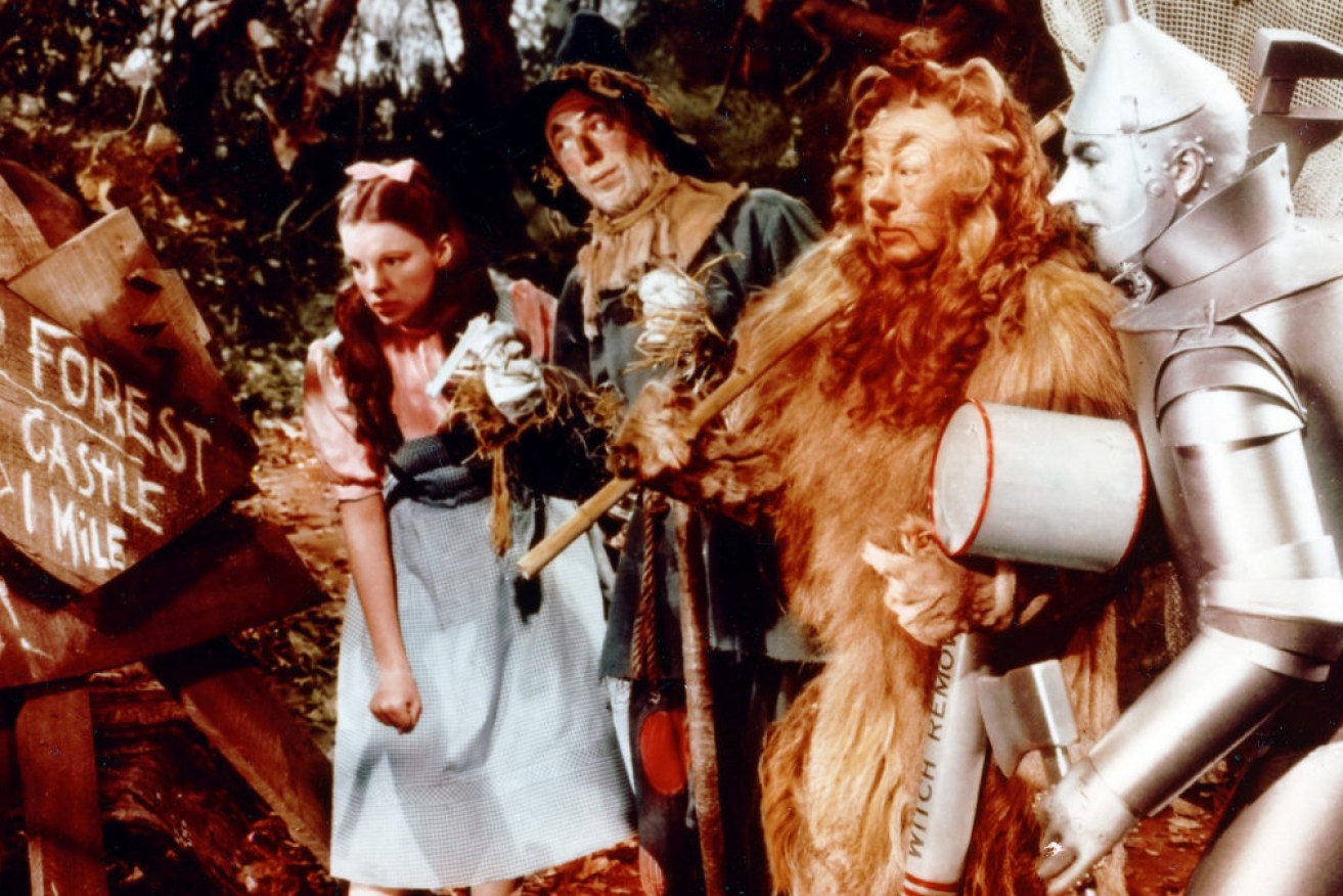 A publicity still from the 1939 film, <i>The Wizard of Oz</i>, in which Judy Garland played Dorothy.