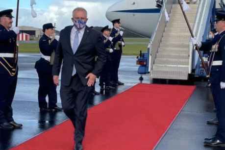Why did Scott Morrison get red-carpet treatment on airbase visit when previous leaders didn&#8217;t?