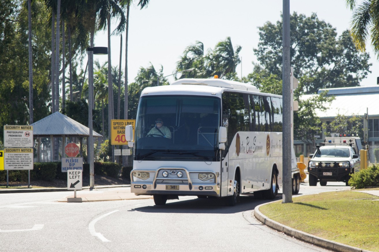 :As with the first India repatriation flight, passengers were shuttled straight to the Howard Springs quarantine centre.