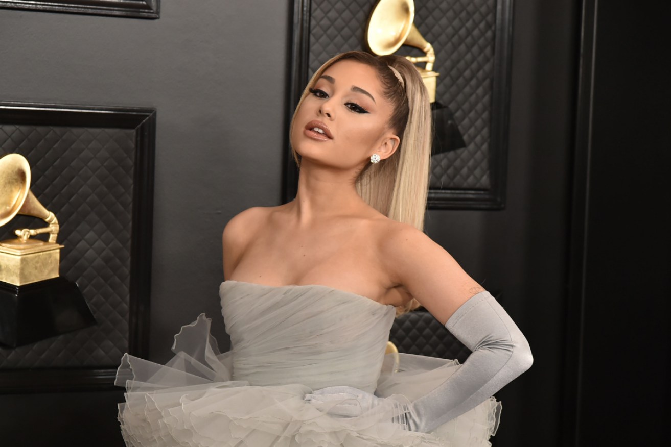 Ariana Grande at the 2020 Oscars ceremony. She was married in a small ceremony.