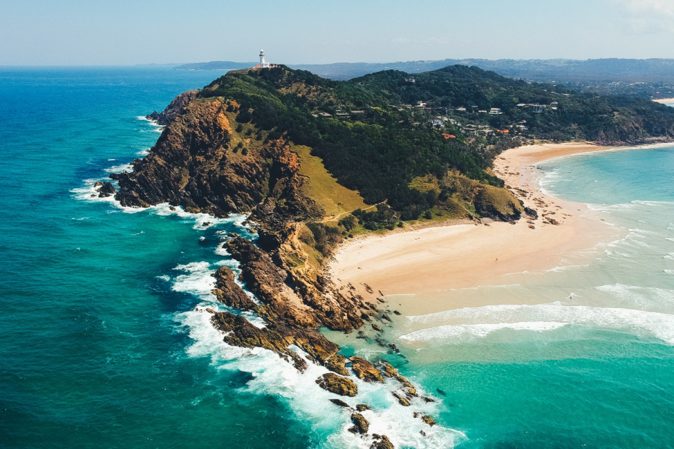 The Richmond-Tweed region, which encompasses Byron Bay (pictured), saw house values jump 21.9 per cent during the pandemic.