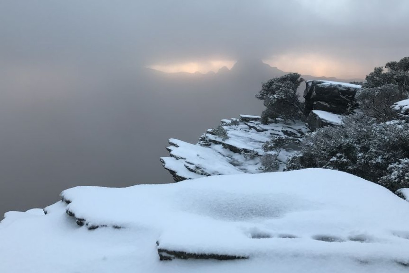 Snow is expected to fall on Bluff Knoll in the Stirling Range on Sunday night into Monday morning. 