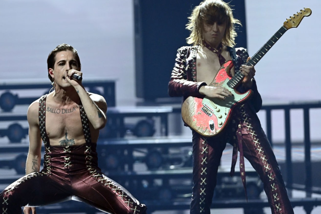 Maneskin, from Italy, performs the song Zitti E Buon. Photo: Getty