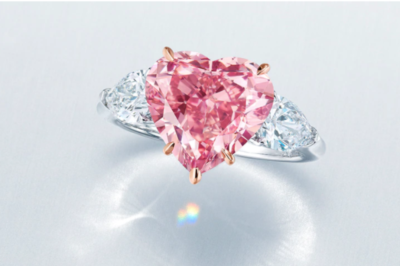 The 4.19 carat pink Sweet Heart diamond ring also sold at the weekend auction.