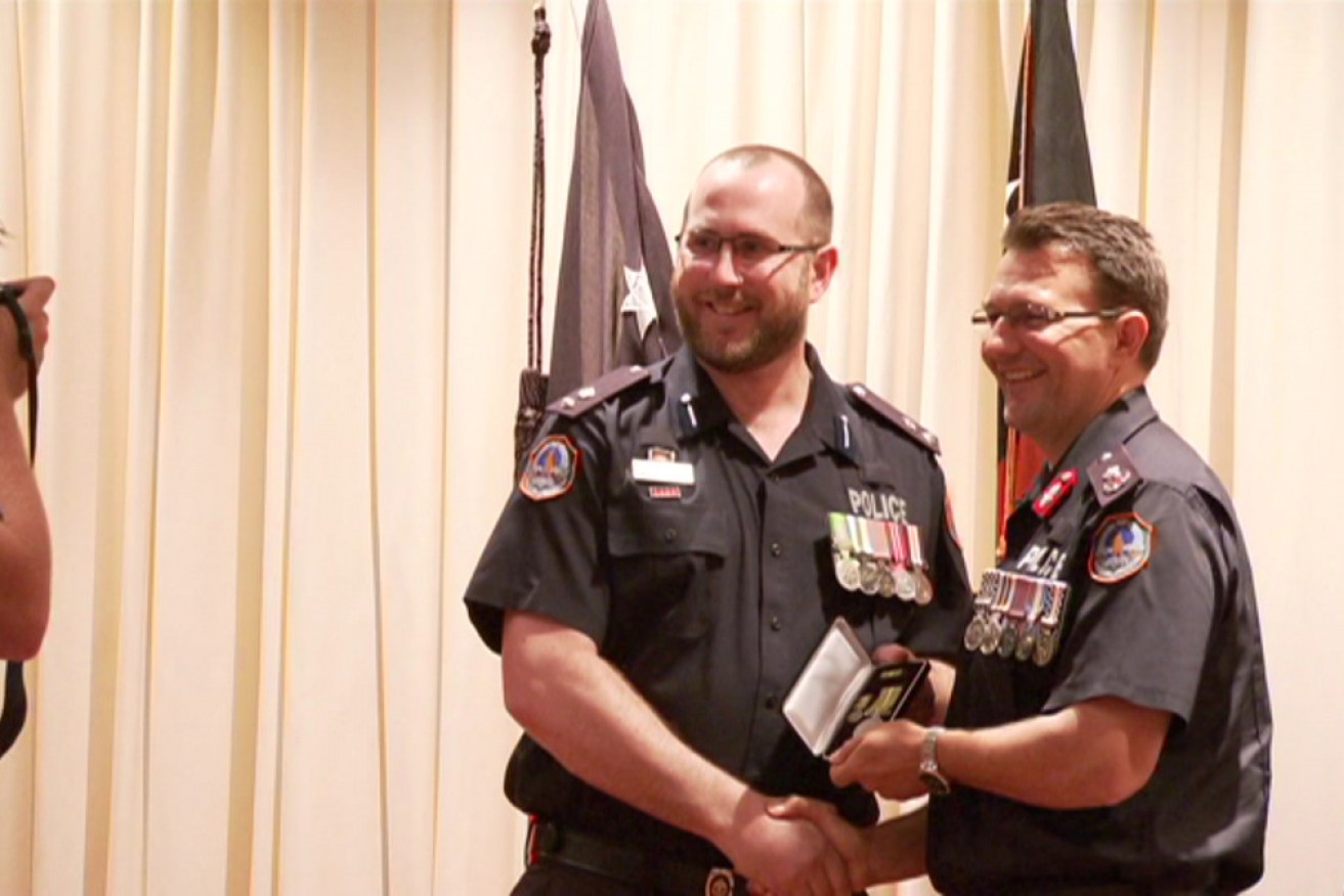 Brad Currie (left) worked under Reece Kershaw in the NT Police, with one AFP figure describing Commander Currie as the Commissioner's "captain's pick".