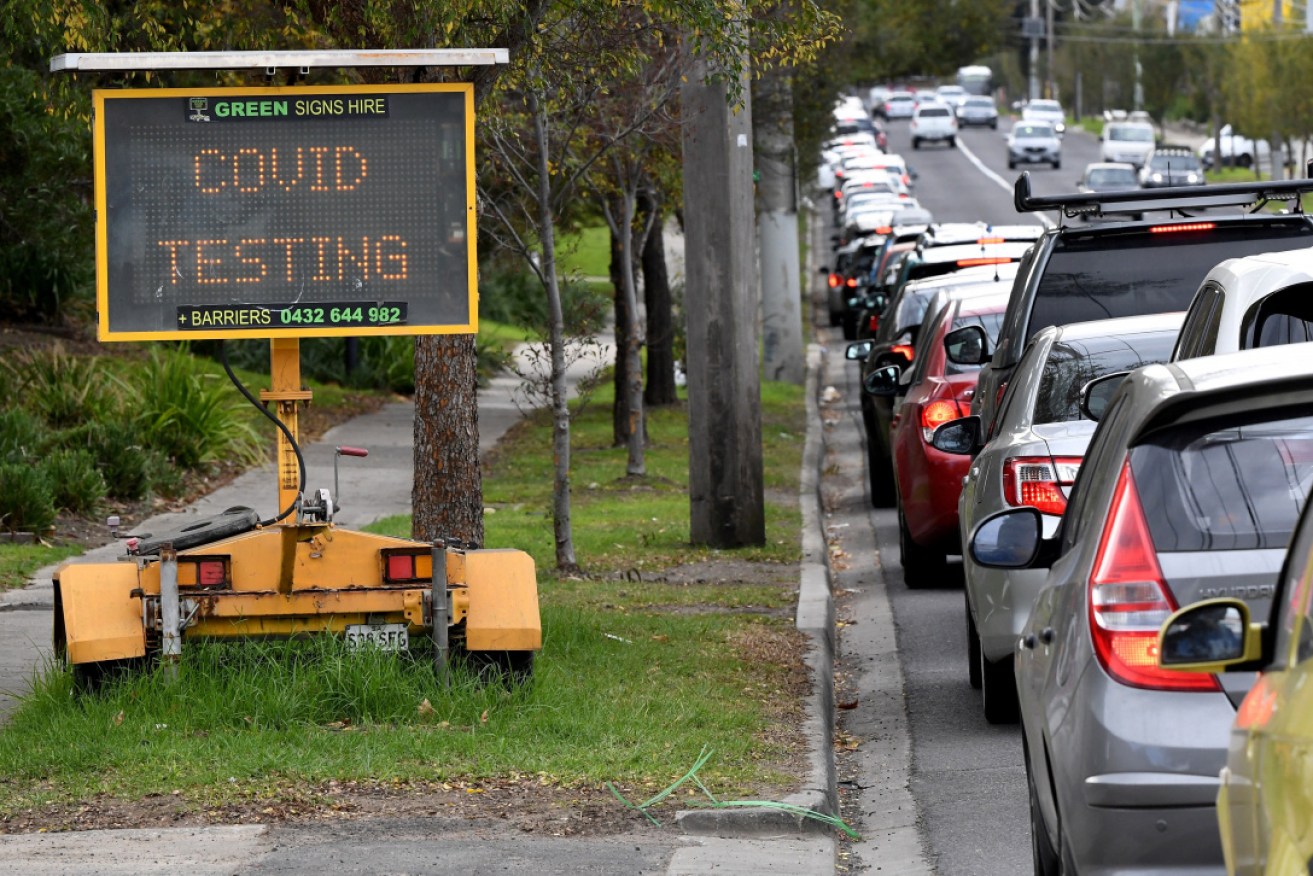 There have been long queues at COVID testing centres across Melbourne this week.