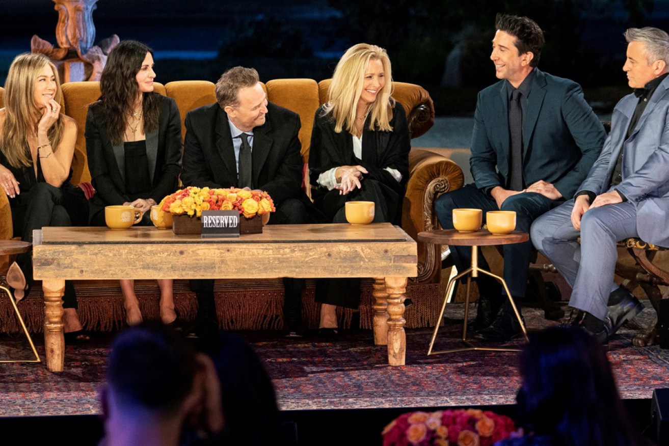 Back on the couch and spilling the beans – the cast of <i>Friends</i> reunites.