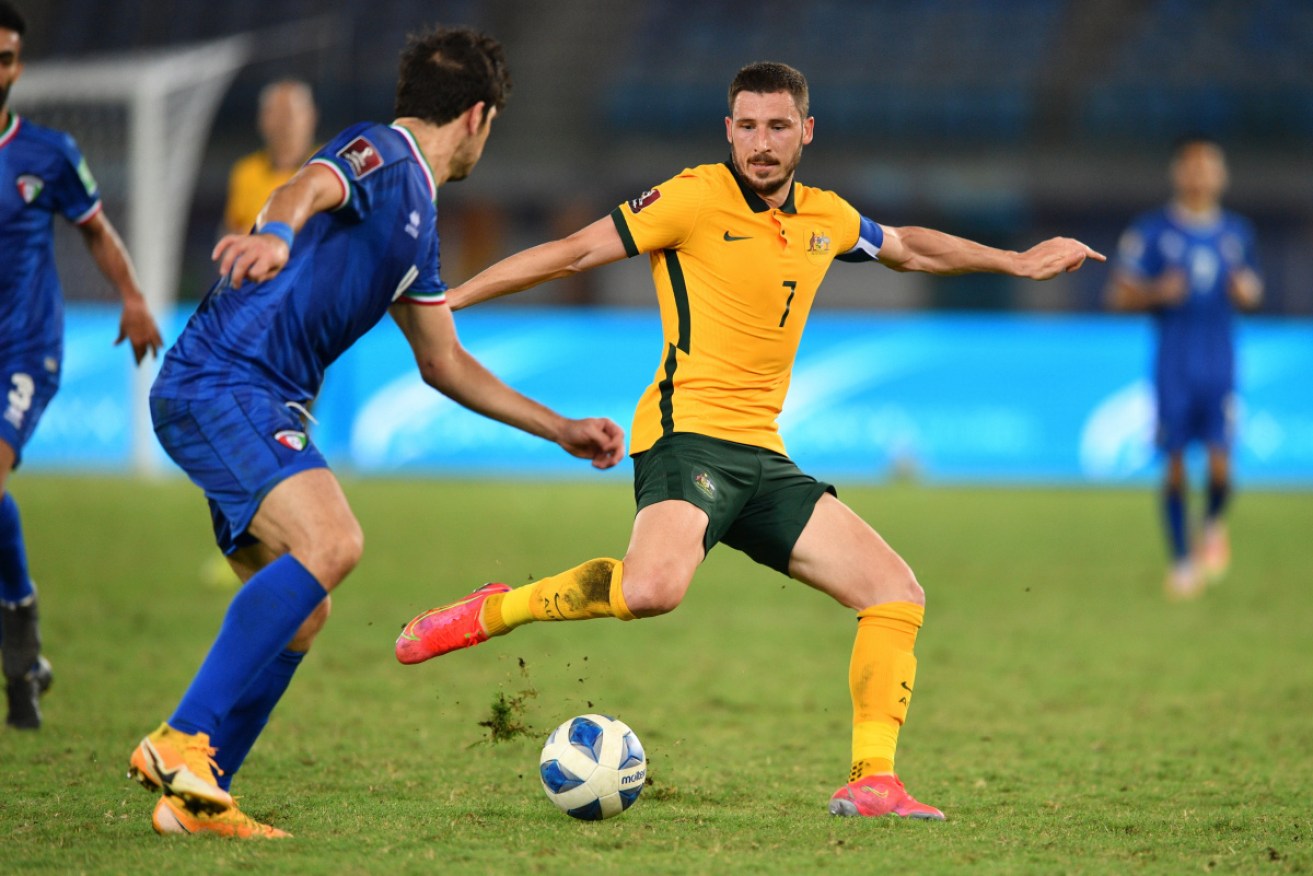 Mathew Leckie was among the goal scorers as the Socceroos defeated Kuwait.