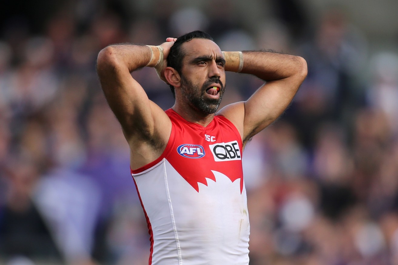 Goodes' last years in the AFL were marked by ugly racist abuse.