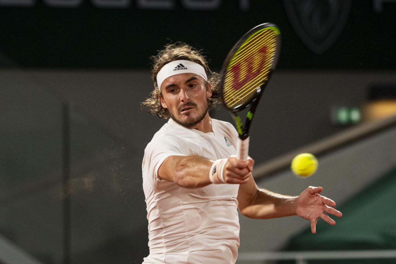 Stefanos Tsitsipas has claimed victory over Daniil Medvedev at the French Open.