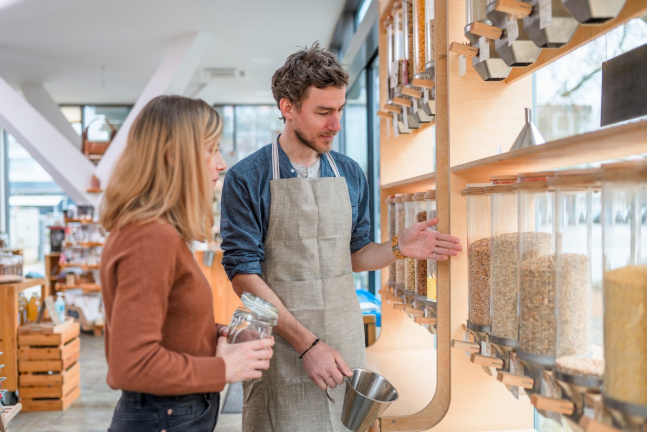 Coles is trialling a new 'bring your own' packaging system, to encourage recycling. 