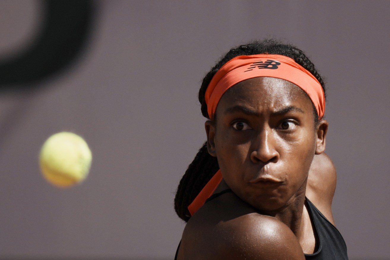 Steely eyed determination lifted Coco Gauff  to victory.