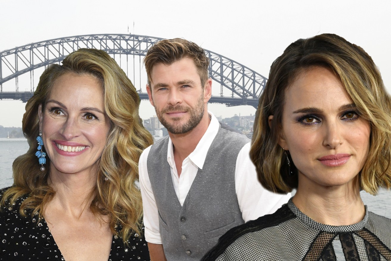Julia Roberts, Chris Hemsworth and Natalie Portman have all been filming projects in Australia in the past 12 months.
