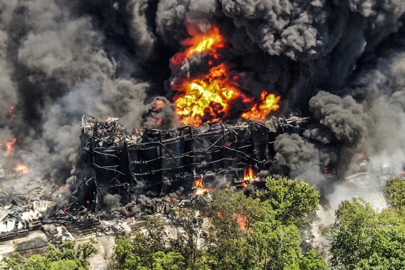 The first at the Chemtool plant in Illinois sent thick, black smoke high into the air.