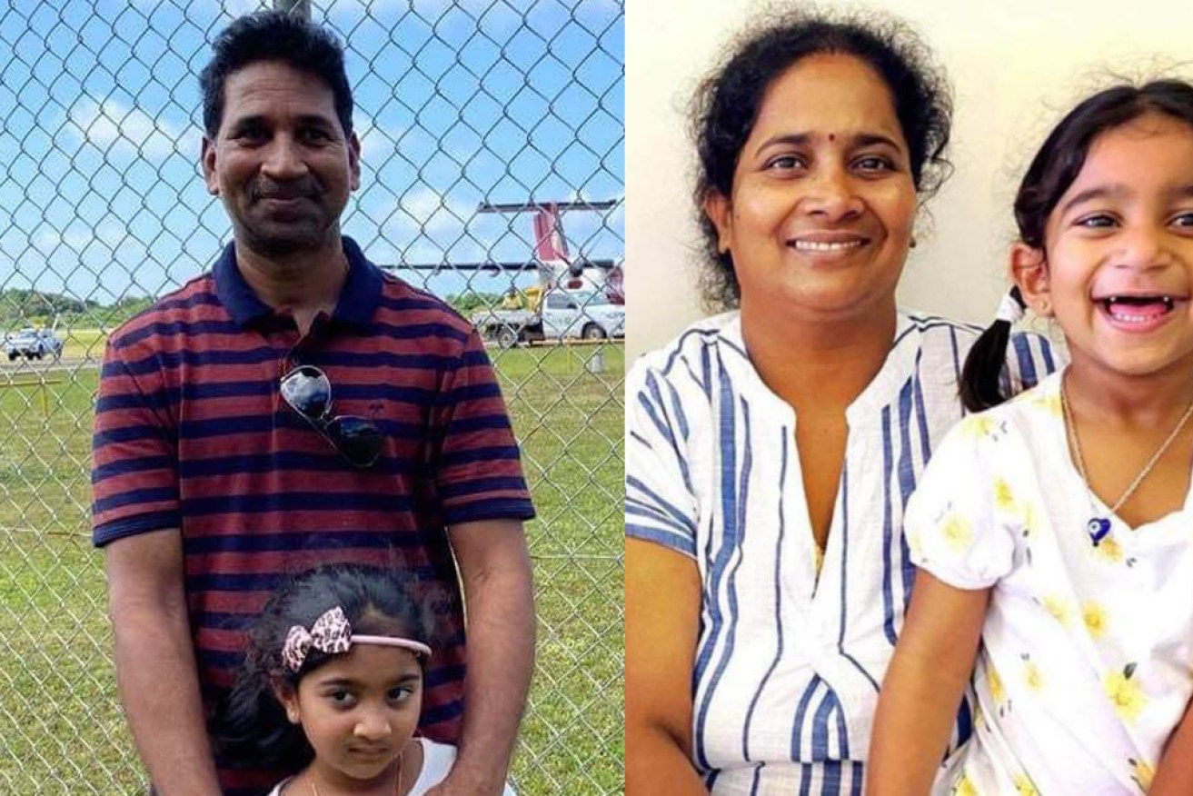 The Murugappan family reunited: Nades and Kopika left Christmas Island on Tuesday to meet Priya and Tharnicaa in Perth.