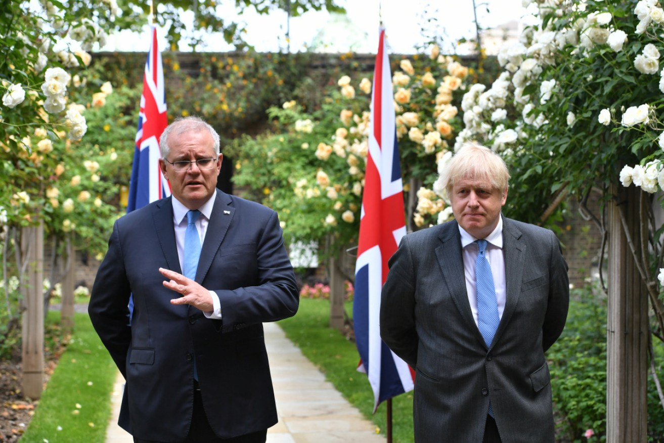 Boris Johnson has 'been clear' when he has met Scott Morrison that Britain wants Australia to do more, the high commissioner says.