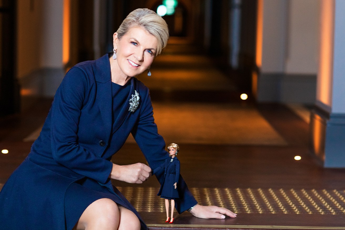 Julie Bishop said she's 'thrilled' with her miniature self. 