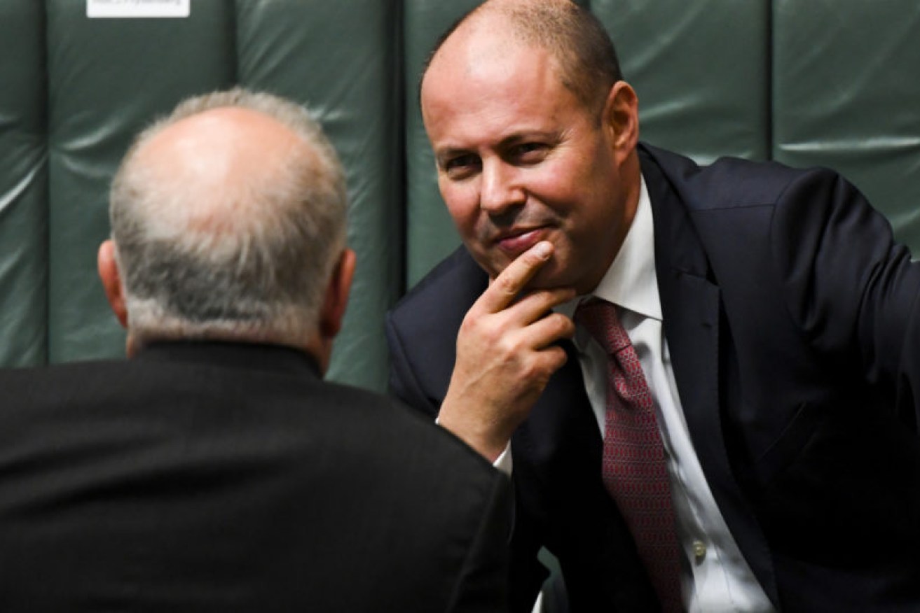 Treasurer Josh Frydenberg celebrated the jobless rate falling to pre-COVID levels.