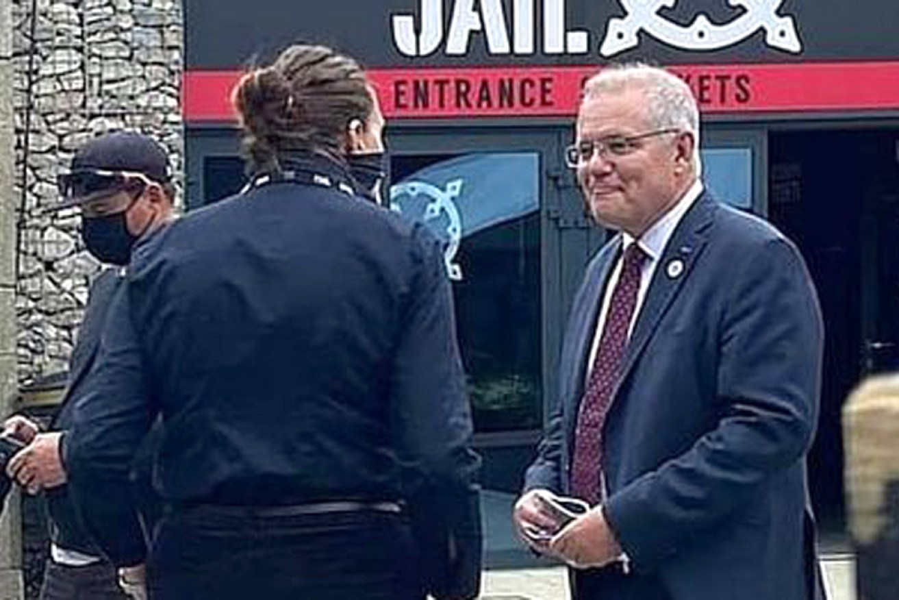 Scott Morrison at Bodmin Jail in Cornwall during last week's history tour.