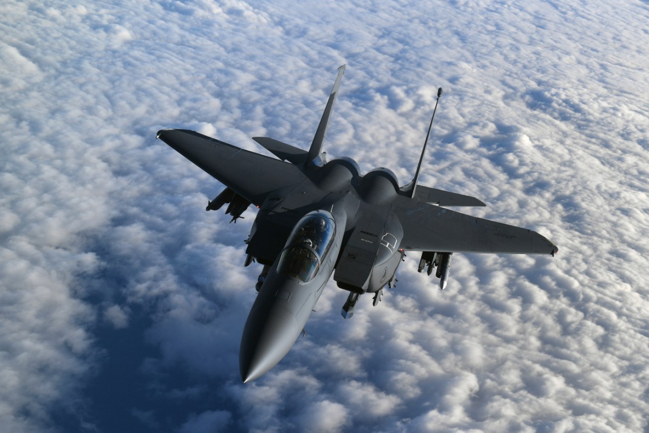 The US military used F-15 Strike Eagle fighter jets in the attacks.